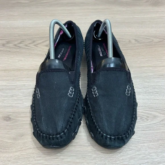 Skechers Shoes Womens Sz 7.5 Jaywalk Slip On Black Comfort Round Toe Wedge - Picture 2 of 10